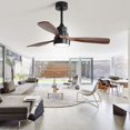 thumbnail image 5 of 52"/60"/48" Noiseless Walnut Wood Ceiling Fan with Remote Control, Integrated Light Optional 48" Ceiling Fan With Light 48 Inches 48 inches Steel, 5 of 5
