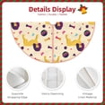 thumbnail image 3 of Rateoe Cartoon Poodle Dog Pattern Christmas Tree Skirt with Ties , Christmas Tree Decorations, Farmhouse Christmas Decor Xmas Holiday Decorations-30", 3 of 6