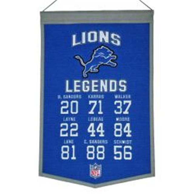 Winning Streak Sports 31110 Detroit Lions Legends Banner