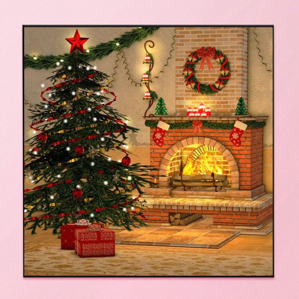 Cuadros Decorativos 11CT 3 hilos Impreso bordado completo Navidad Costura DIY Kit de punto de cruz Ndcxsfigh Nuevos Originales