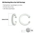 thumbnail image 6 of JIAYIQI 925 Sterling Silver Huggie Ear Cuff Earrings for Women 14K White Gold Plated Cubic Zirconia Earring Cuff Small Hoop Earrings Non Pierced Jewelry Gift, 6 of 6