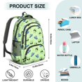 thumbnail image 5 of Alien UFO Pale Green Pattern Cute School Backpack Bag with Padded Back and Adjustable Shoulder Straps 16.9 X 12.6 X 5.9 Inches, 5 of 5