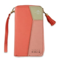 Biblia Chequera Letra 8.5 puntos RV1960 imit piel coral y beige con indice