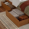 thumbnail image 4 of Nantucket Lit Plateforme Simple TG avec Pied de Lit Assorti et Tiroirs en Toffee Clair, 4 of 23