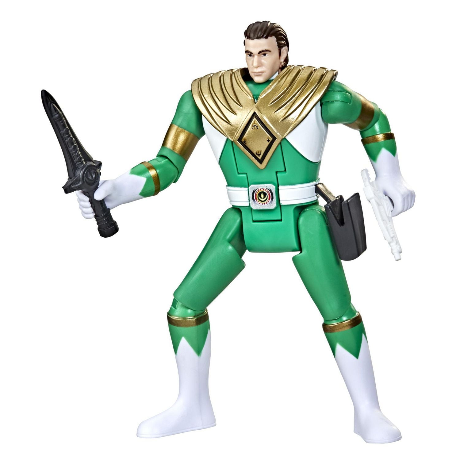 Power Rangers Retro-Morphin Green Ranger Tommy Fliphead Action Figure Inspired by Classic Mighty Morphin Toy for Kids Ages 4 and Up