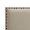 thumbnail image 4 of HomeRoots 351610 Wooden Full Queen Size Headboard with Nail Head Trim Details, Beige, 4 of 5