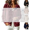 thumbnail image 3 of Velvet Long Sleeve Cardigan Hoodies Women Button Womens Hood Shirts Brown XXL, 3 of 9