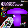 thumbnail image 3 of MoNiBloom LED Mushroom Light, Rechargeable & Remote Control Globe Lights 16 RGB Colors Changing Indoor/Outdoor Night Light for Home/Party/Lawn/Desk Decoration, Medium, 3 of 11