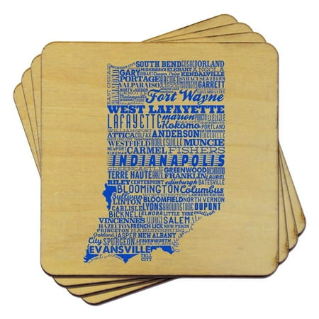 

Indiana State Typography Coaster