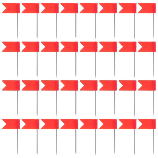 50 Uds. Chinchetas de bandera, tachuelas de mapa del mundo, chinchetas de plástico para marcar, tablero de corcho, mapa de viaje, imagen para colgar en casa, escuela, oficina, Rojo