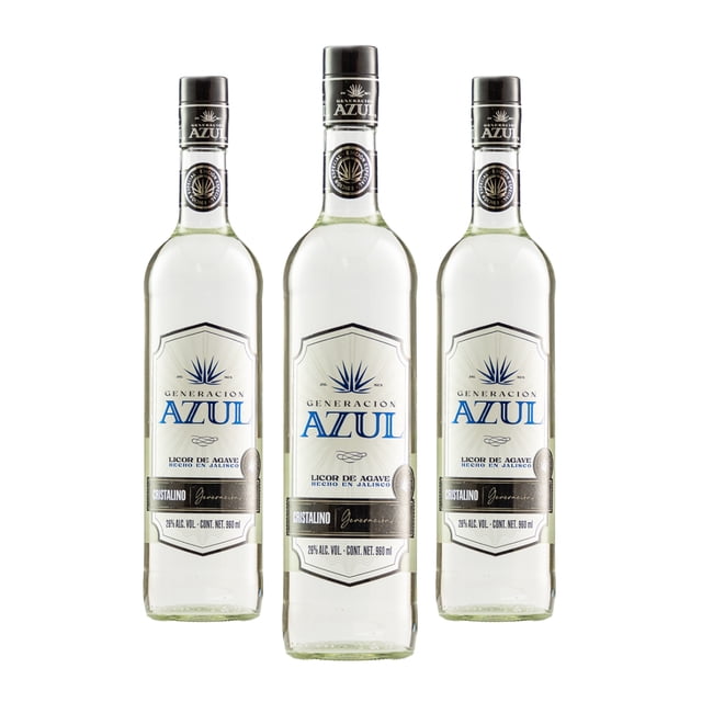 Tripack Licor de Agave Generación Azul Cristalino 960 Ml