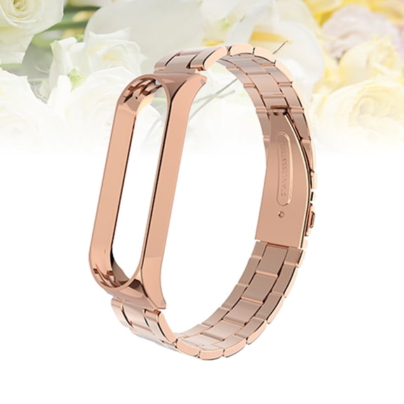 TITINICE 1Pc Golden Metal Bracelet Strap for Band 3 Comfortable Seamless Welding Design