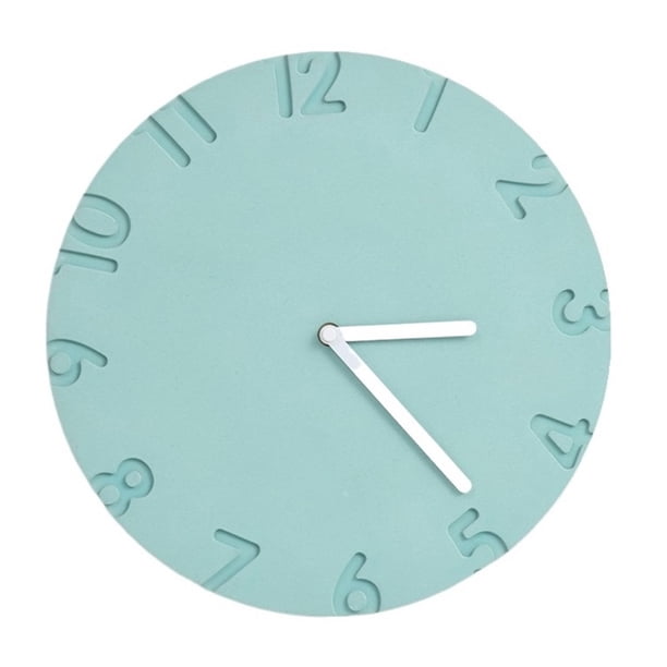 Reloj de pared redondo. Diseño moderno y minimalista. Funcionamiento silencioso. Alimentado por pilas.