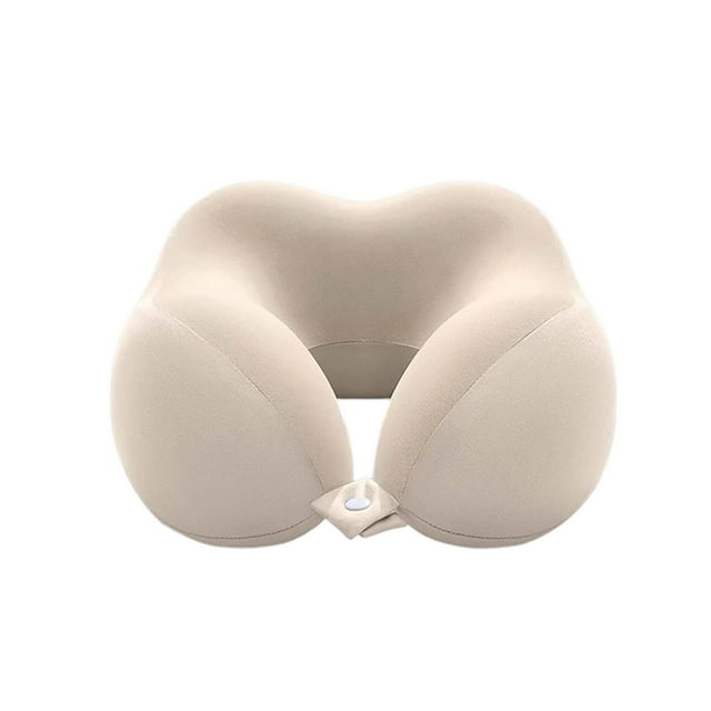 Ergonomic Memory Foam Travel Neck Pillow for Optimal Support and Comfort on Airplane Train Car and Home Use