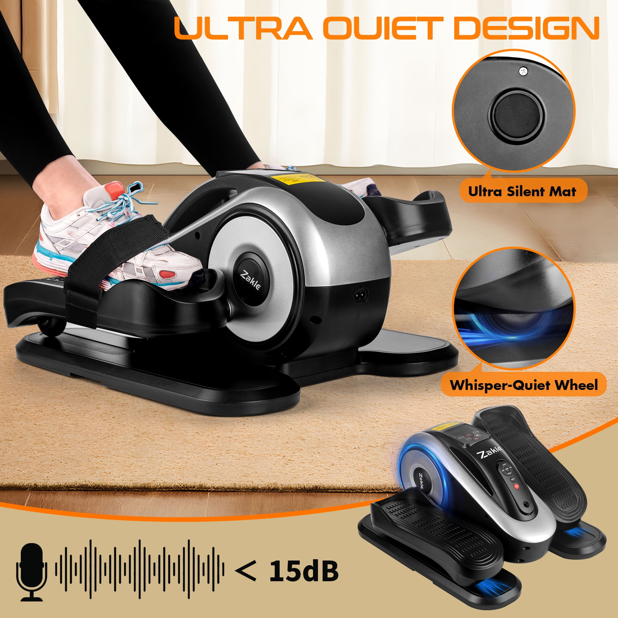 Really Work Zakle Under Desk Elliptical Machine, Fully Assembled