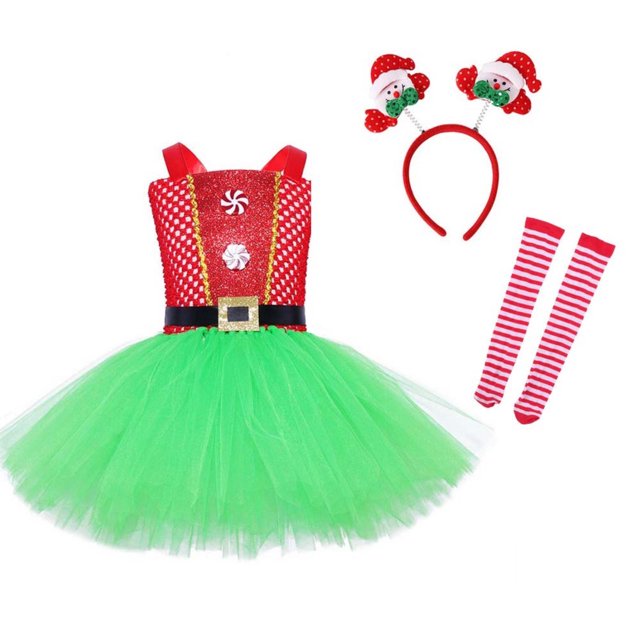 Robe Tutu de Noël 2025 pour Filles Robe de Princesse en Tulle pour Fête d'Anniversaire pour Filles Tout-Petits Robe de Bal Rouge