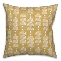 Creative Products Rainbow Pattern Yellow 18 x 18 Indoor / Outdoor Pillow