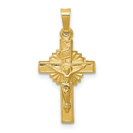 ICE CARATS 14kt Yellow Gold Inri Crucifix Cross Religious Pendant Charm Necklace Celtic Iona Fine Jewelry Ideal Gifts For Women Gift Set From Heart