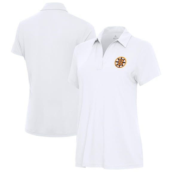 Women's Antigua White Boston Bruins Era Polo