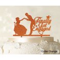 thumbnail image 1 of Finally Got Engaged Couple Cake Topper Wedding Cake Topper Color Option Available 6-8 Inches Wide, 1 of 1