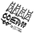 thumbnail image 1 of RC Suspension Arm, High Strength Lightweight High Temperature Resistance RC Metal Upgrade Parts Kit Easy To Install  For Bumpy Road Black, 1 of 8