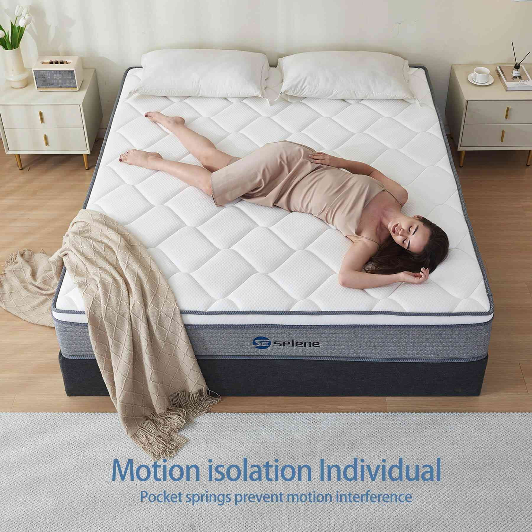 SL Full Size Mattress, 10 Inch Memory Foam Mattress Full, Pocket Spring Mattress in a Box for Motion Isolation, Edge Support, Pressure Relief, CertiPUR-US