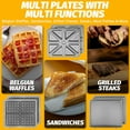 Grill Press Breakfast Sandwich Maker 3 in 1, Electric Griddle Maker