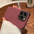thumbnail image 3 of Luxury Lambskin Leather Shockproof Matte Case for iPhone 14 11 12 13 Pro XS Max X XR 7 8 Plus SE Soft Fabric Vintage Cover Coque, 3 of 5