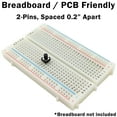 thumbnail image 3 of 100 Pack Momentary Tactile Push Button Switch, 2-Pin Through Hole Mount for PCB or Breadboard, Size 6x6x7mm, 3 of 4