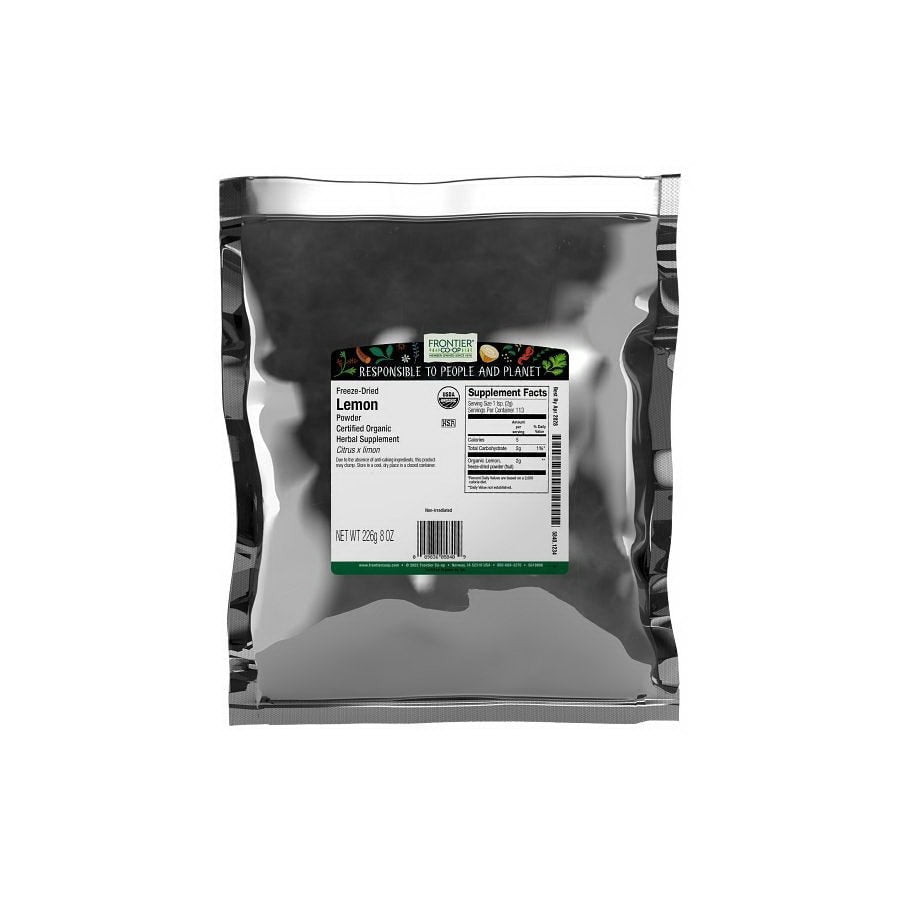 Frontier Co-op Freeze-Dried Lemon Powder, Organic 1/2 lb.