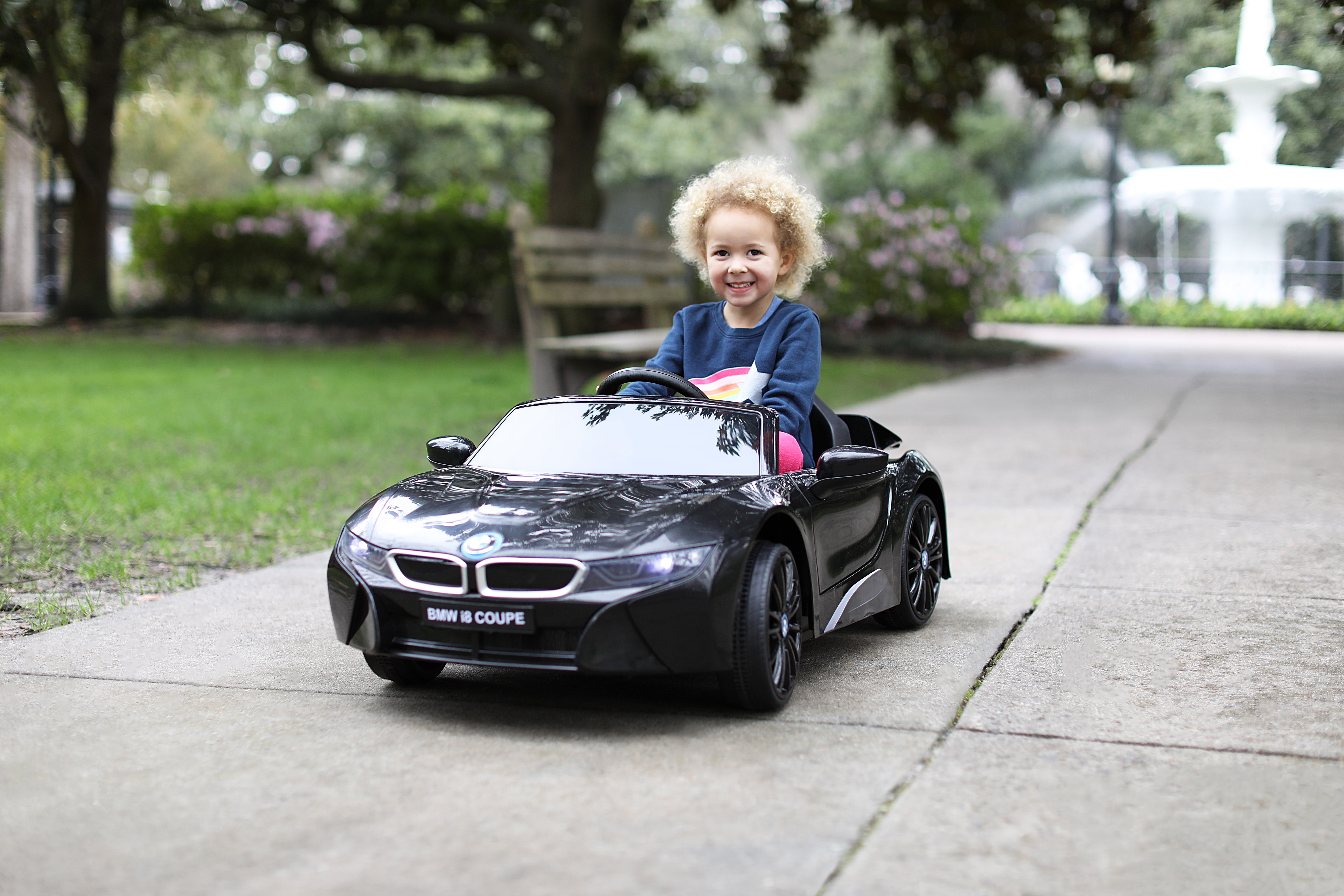 BMW 6V I8 Concept Car Battery Powered Ride On with working LED Headlights by Dynacraft Walmart