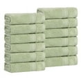 thumbnail image 2 of Superior Belmont Zero Twist Face Towels Washcloths, Set of 12, Green, 2 of 10