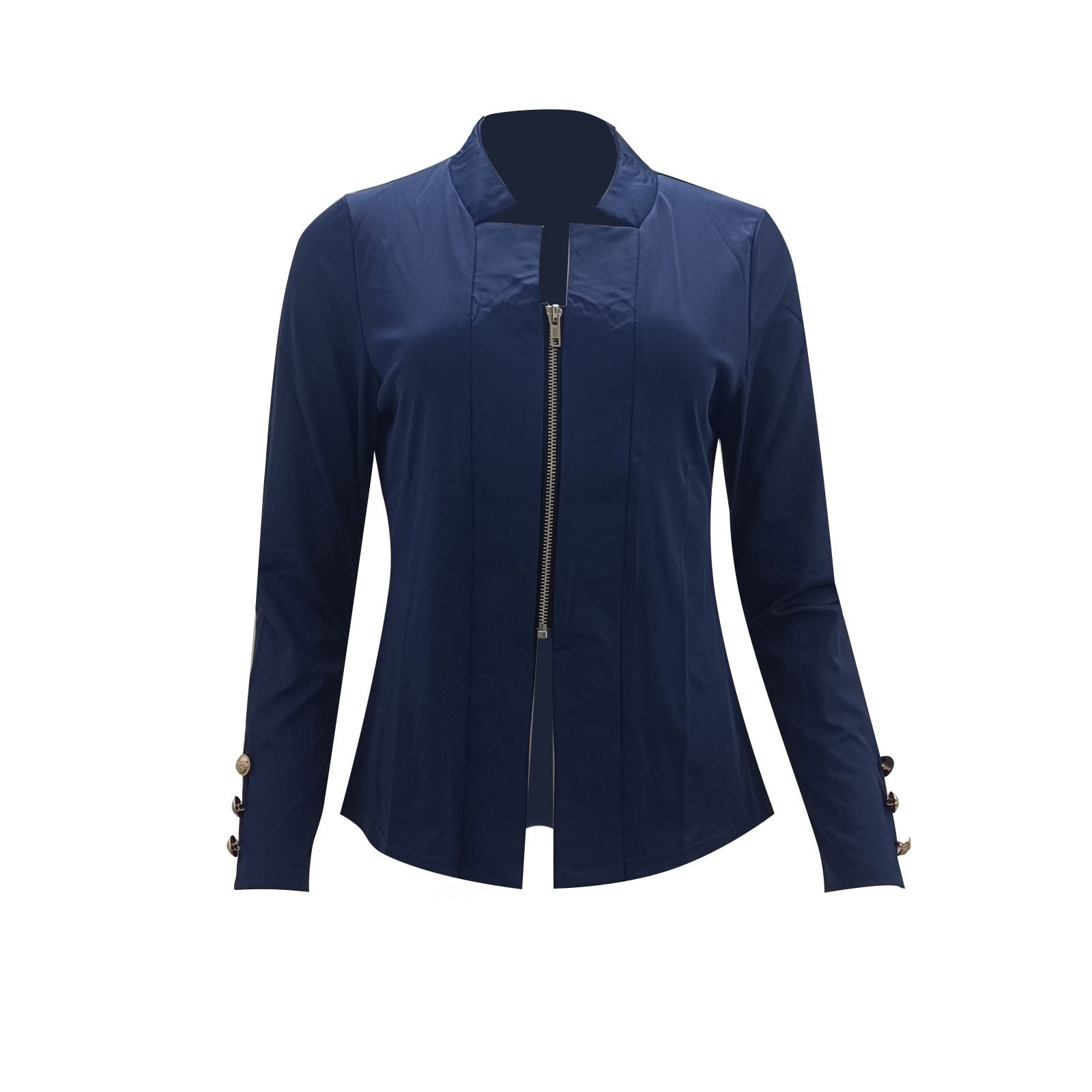 Xuemjiao Women Blazer Women's Autumn Solid Color Zippered