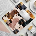 thumbnail image 2 of Dachshund Printed Square Desk Mat Mousepad, 8.3x9.8 Inch, Non-Slip Rubber Bottom, Suitable for Office and Gaming, 2 of 6