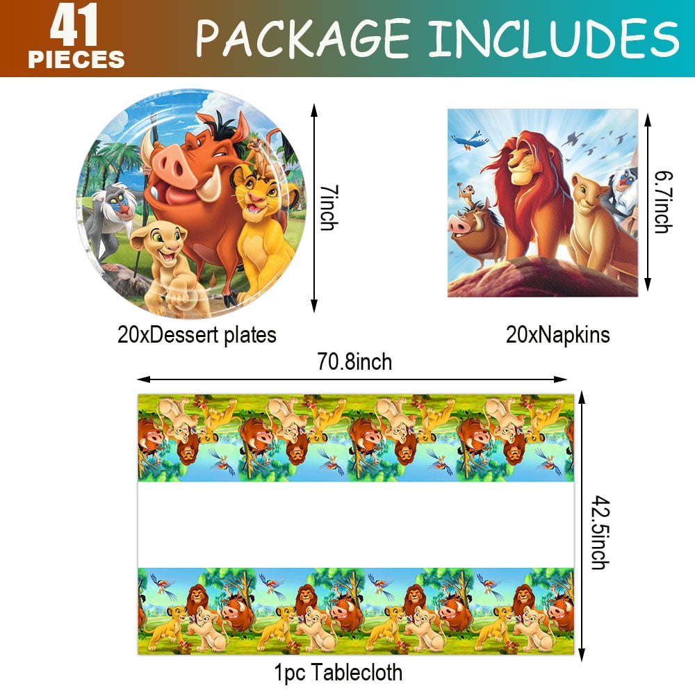 Fun Express Lion King Getränkeservietten – 16 Stück, Geburtstags-Partyzubehör, Lizenziert