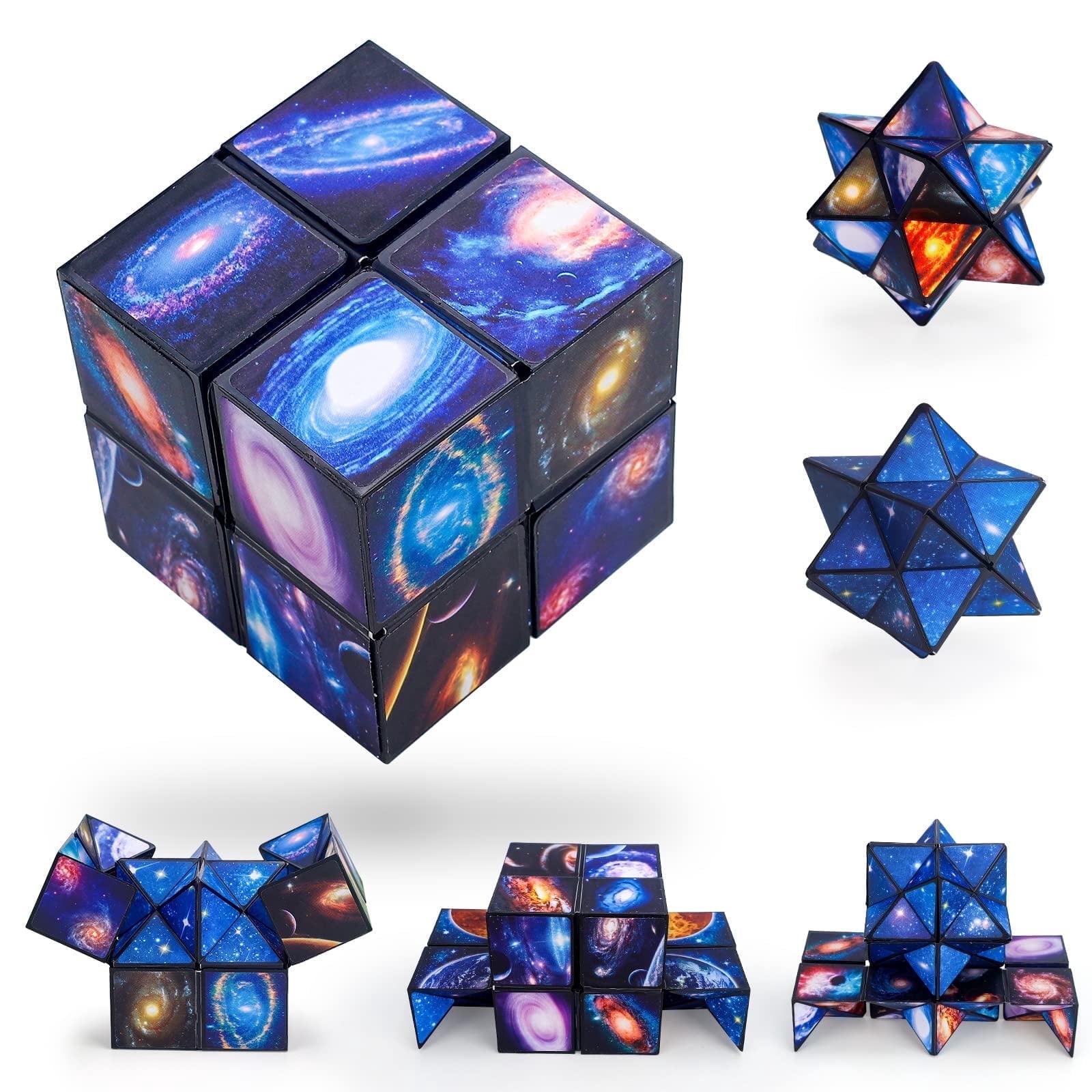 Lex 3D Magne Tic Magic Cube 72 Shapes Shifting Box Gift Puzzle