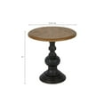 thumbnail image 4 of Madison Park Lexi 23" Round Transitional Wood Accent Table in Natural/Black, 4 of 4