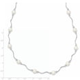 thumbnail image 2 of Primal Silver Sterling Silver Rhodium-plated 6-7mm White Freshwater Cultured Pearl Necklace, 2 of 4