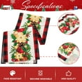 thumbnail image 5 of Christmas Table Runner - Xmas Balls Flowers Red Buffalo Plaid Check Winter Holiday Decorative Farmhouse Table Decorations for Kitchen Dinning, Indoor Outdoor Dinner Party Decor 13x72 Inch, 5 of 6