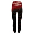 thumbnail image 6 of lcziwo Holiday Leggings for Women 2025 New Years Eve Glitter Sparkle Print Legging Pants Casual Full Length High Waist Tummy Control Yoga Tights Multicolor L, 6 of 7
