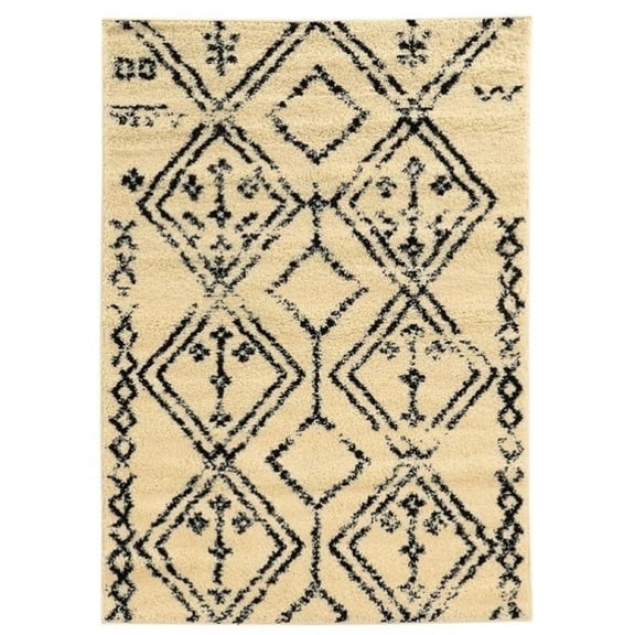 Hawthorne Collection 8' x 10' Shag Rug in Ivory