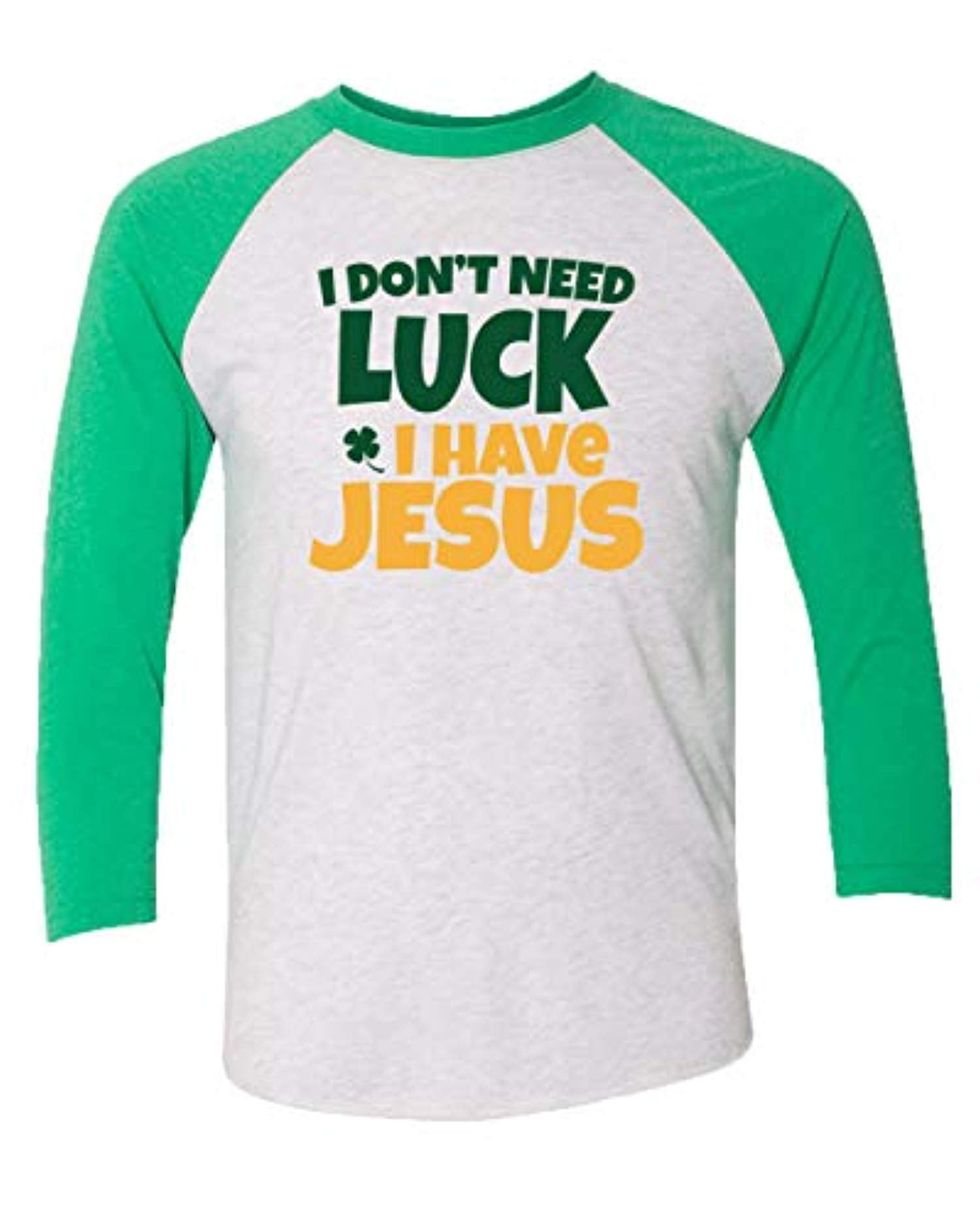 Trenz Shirt Company Christian St. Patrick's Day I Have Jesus Ladies Baseball - Picture 7 of 21