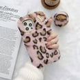 thumbnail image 2 of Allytech Plush Case for iPhone 13 6.1" 2021 Released, Leopard Printed Fashion Luxury Cute Fuzzy Furry Warm Plush Fluffy Fur Soft TPU Back Shock Absorption Case for iPhone 13, Pink, 2 of 5