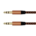 thumbnail image 3 of sweethay Cable a de 3,5mm, reproductor trenzado de nailon, Cable AUX, altavoz, línea de conexión estéreo, Cable de Audio, accesorio de cine Cables de audio/vídeo Oro, 3 of 6