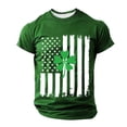 thumbnail image 2 of Ceisia Men's St. Patrick's Day American Flag Shamrock T-Shirt | Short Sleeve Crew Neck Casual Tee Gifts, 2 of 4