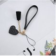 thumbnail image 4 of Correa de mano de moda, caja de teléfono móvil, joyería, cadena para teléfono móvil, colgante de borla de corazón de cuero PU, hecho a mano oso de fresa Electrónica, 4 of 5