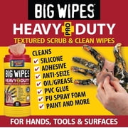 Big Wipes Heavy Duty Hand Cleaning Wipes, Textured Cloths for Removing Grease and Grime, 80 Count Canister
