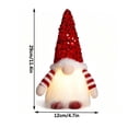thumbnail image 3 of Christmas Decorations Indoor Outdoor, Light Up Sequin Christmas Gnome with Glowing Beard, Faceless Swedish Tomte Decor for Shelf, Mantel, Tabletop, 3 of 8
