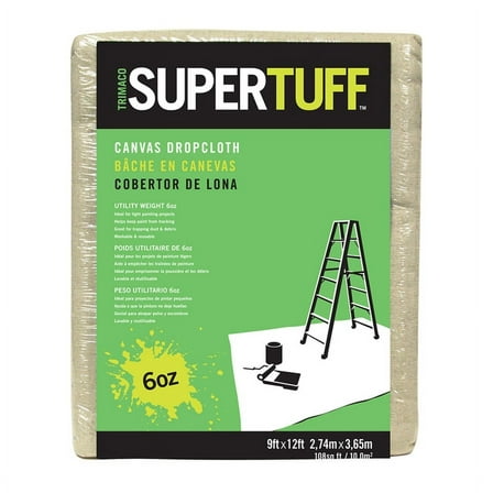 Trimaco Supertuff 9 Ft. W X 12 Ft. L Canvas Drop Cloth 1 Pk