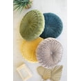 thumbnail image 3 of Kalalou Round Tufted Velvet Pillow With Steel Blue NVEE1038, 3 of 3